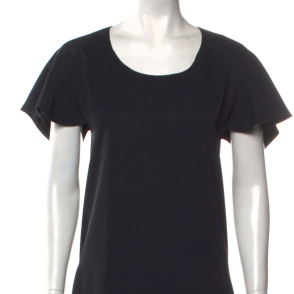 Chloe Silk Cutout Open Back Dress Little Black Small Backless LBD - Picture 10 of 11